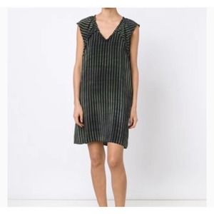 Raquel Allegra silk stripe Short Sleeve Collared Dress Size 0